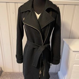 Michael Kors Wool Blend Coat with Gold Hardware